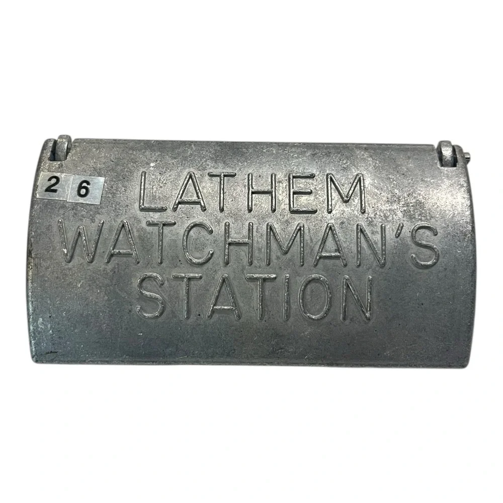Vintage Lathem Watchman's Station Box Clock Guard #26- No Key